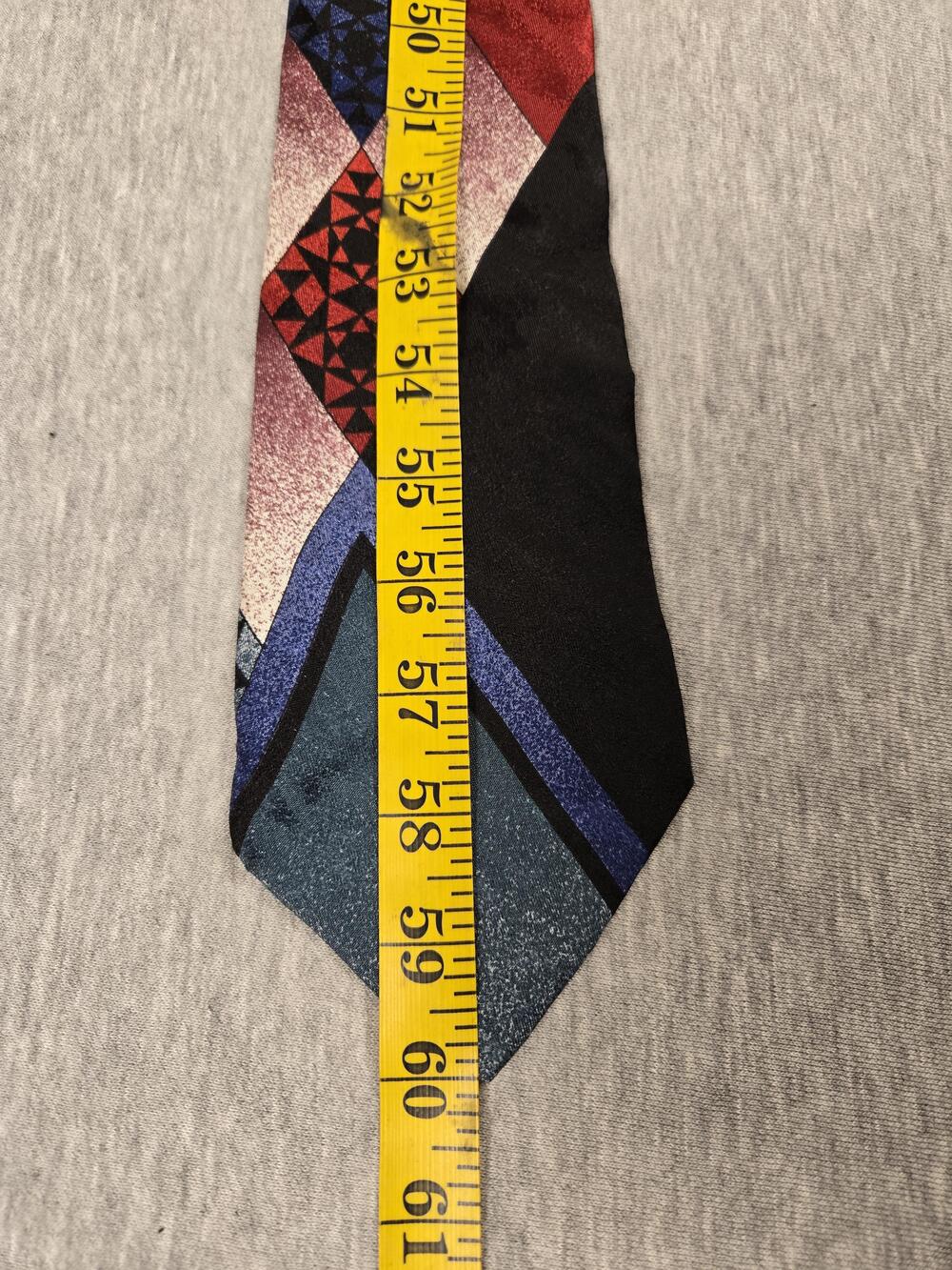 Bugatti Tie Mens One Size Multicolor Geometric 100% Silk Necktie Classic
